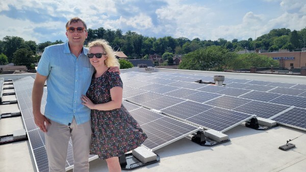 Solar installation for community event space